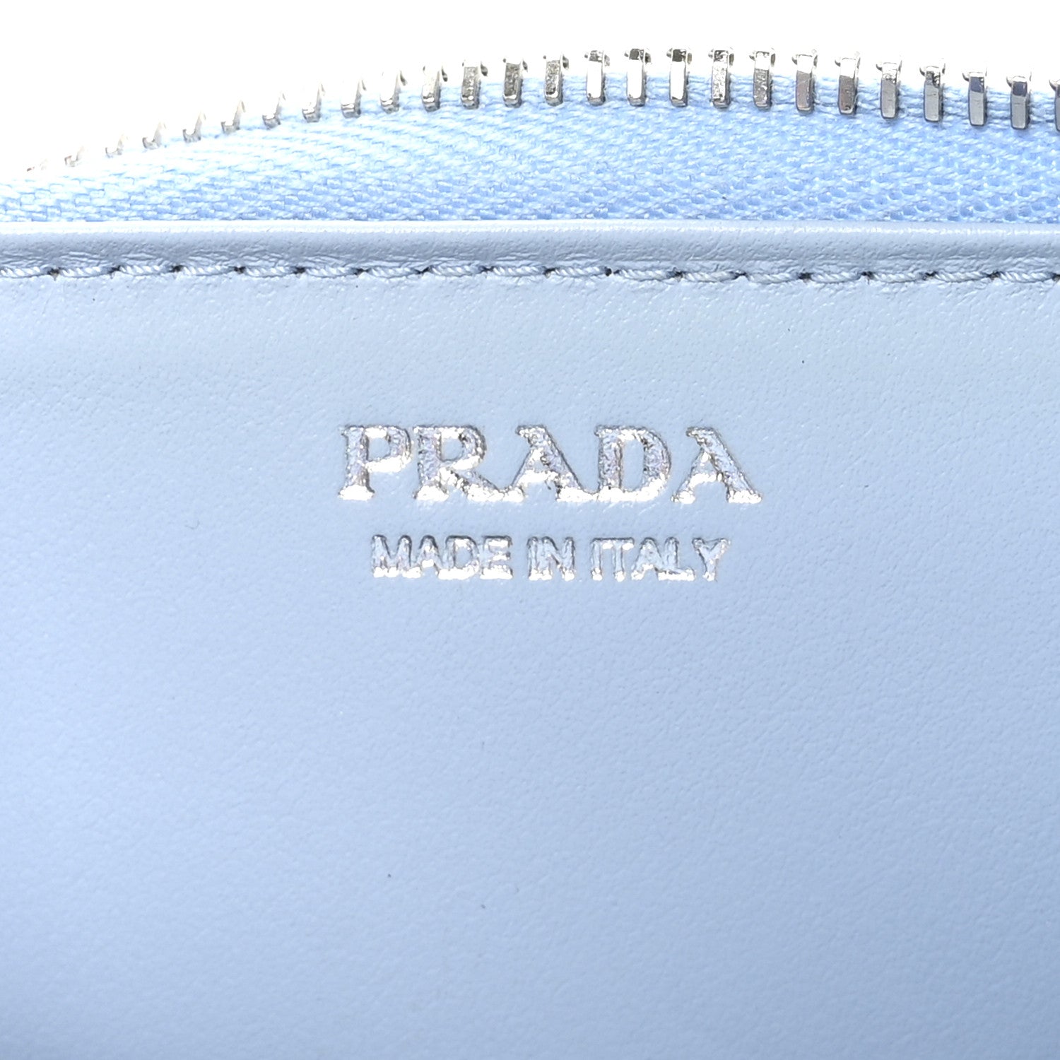 Prada Saffiano Triangle Zip Around Keychain Astrale 6 of 7