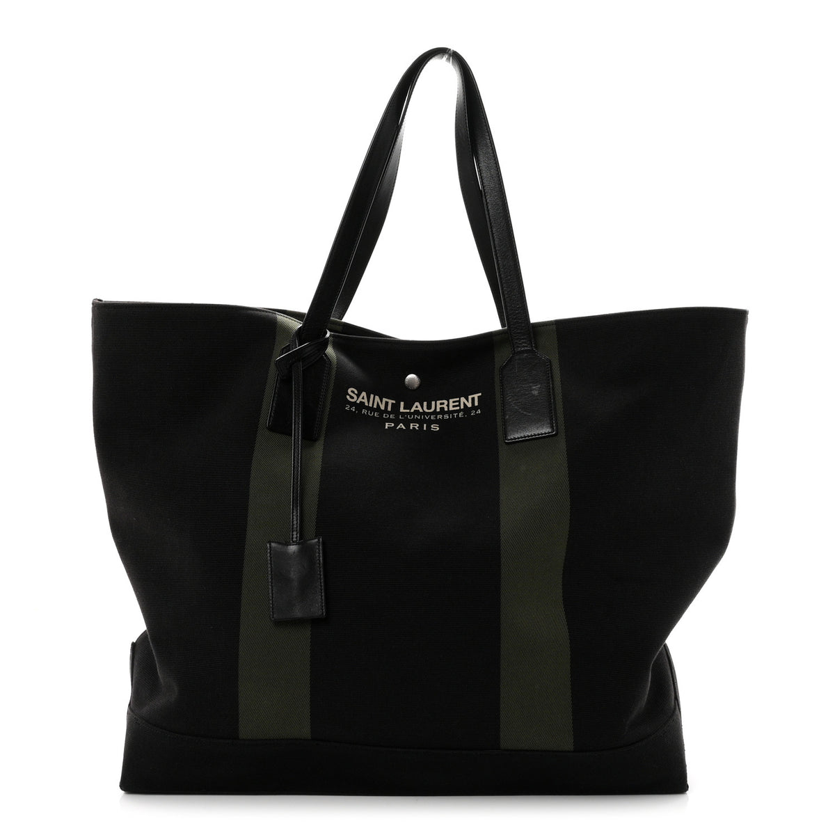 Canvas Beach Shopping East West Tote Black