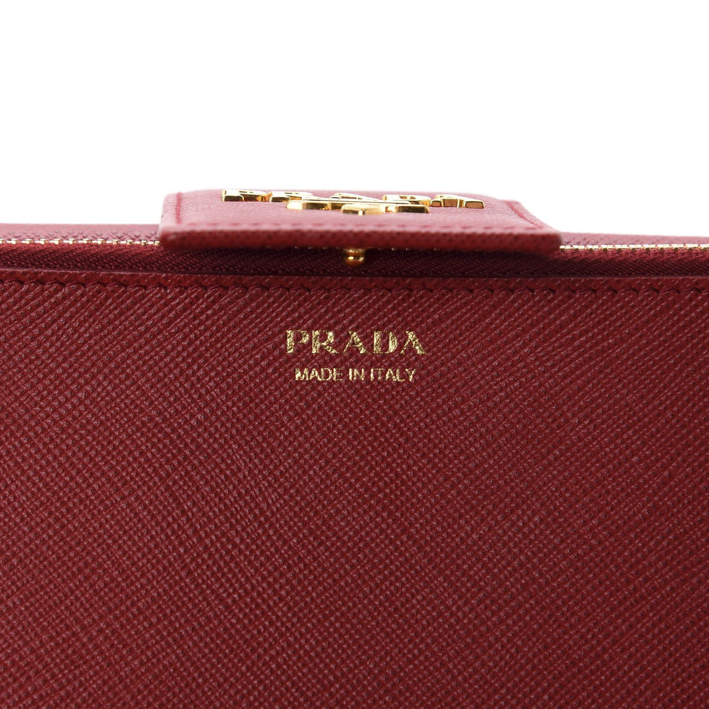 Saffiano Metal Tab Wallet Fuoco