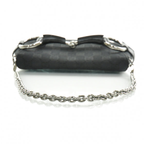 Monogram Horsebit Clutch Black