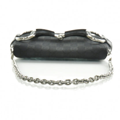 Gucci Monogram Horsebit Clutch Black 5 of 9