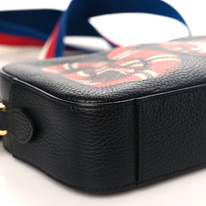 Gucci Grained Calfskin Sylvie Web Kingsnake Small Camera Bag Black Multicolor 8 of 9