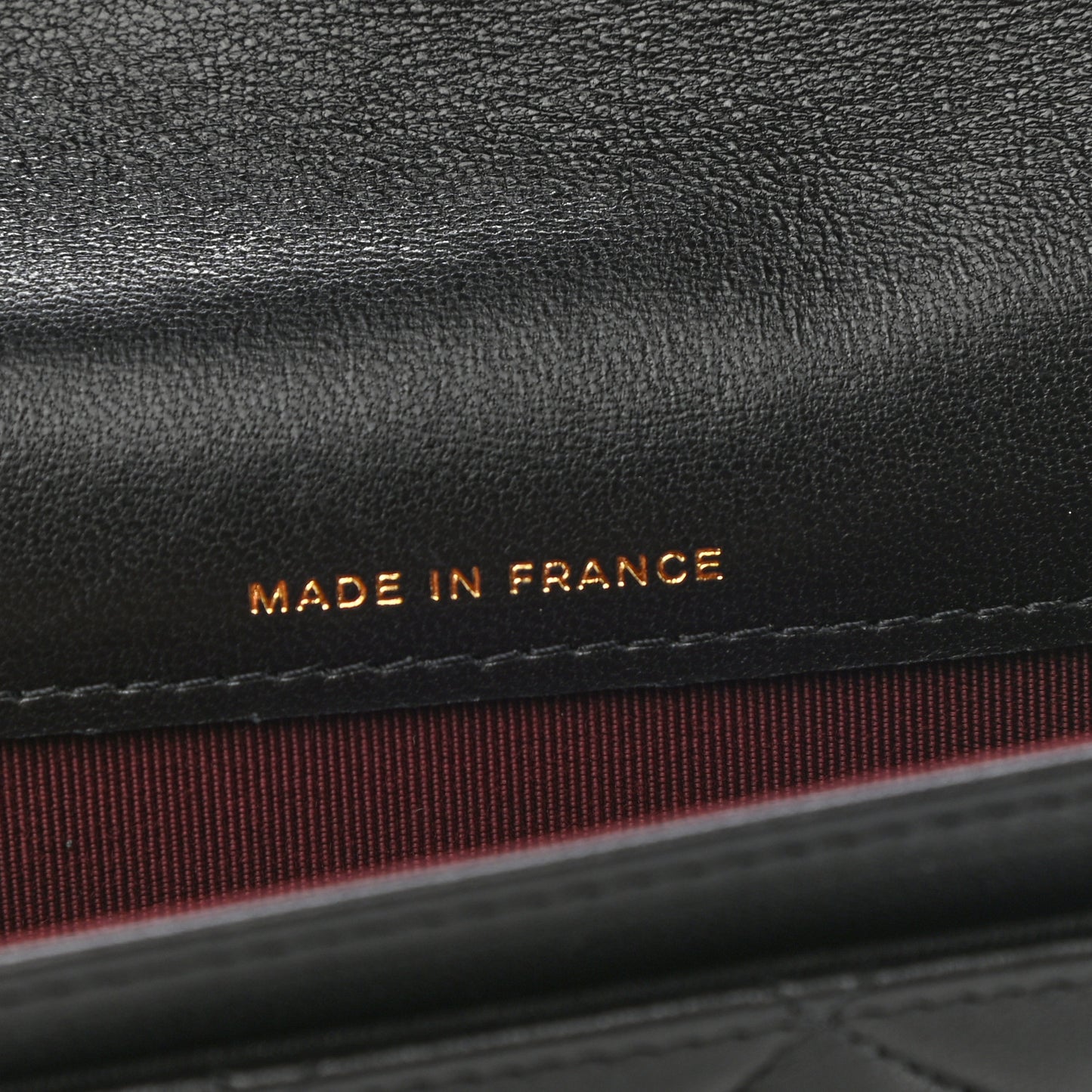 Lambskin Quilted Flap Card Holder Wallet Black