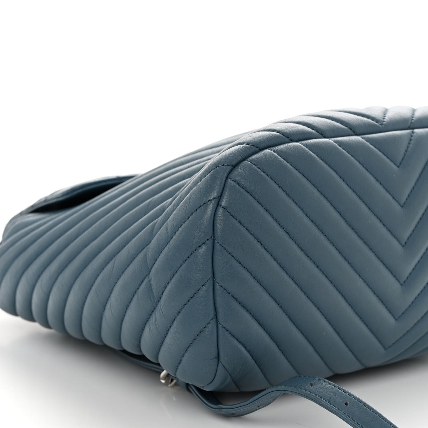 Calfskin Chevron Quilted Large Urban Spirit Backpack Light Blue