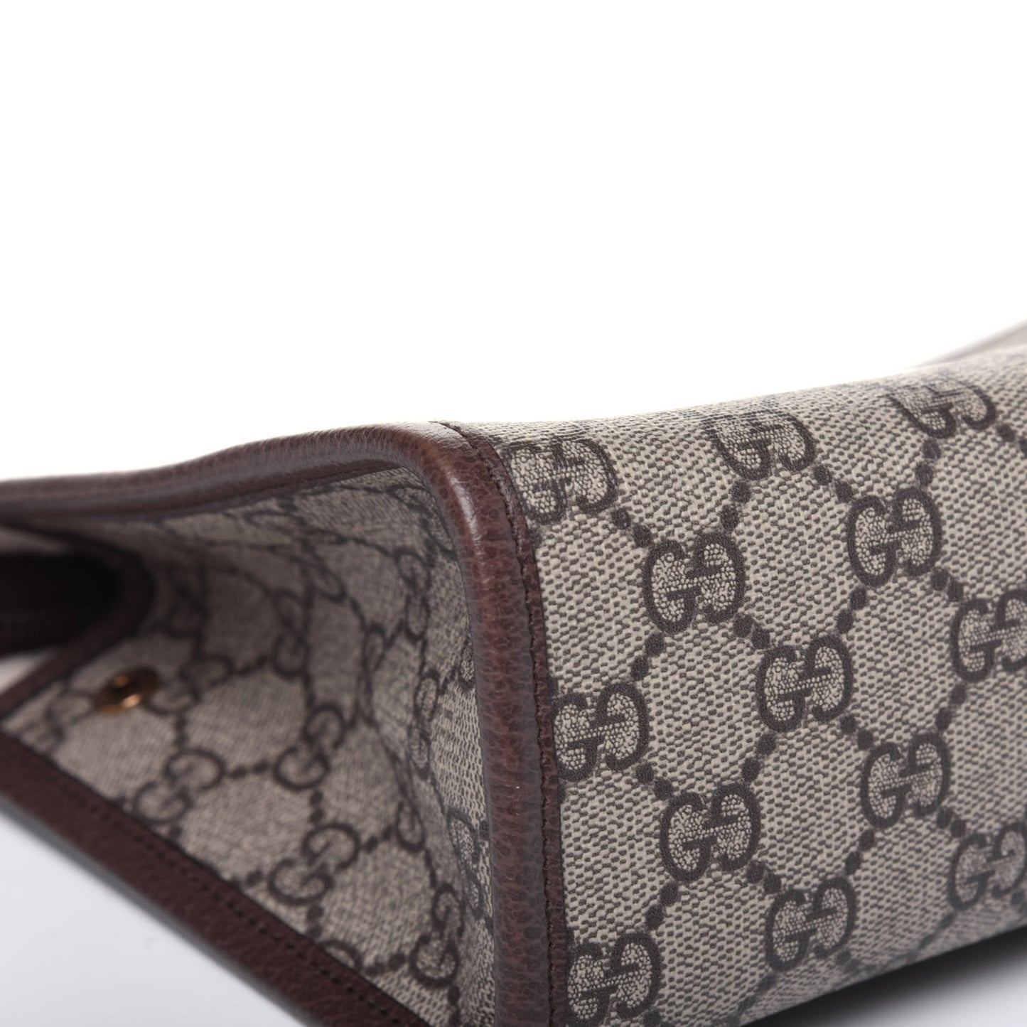 GG Supreme Monogram Web Toiletry Case Brown