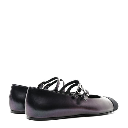 Chanel Lambskin Grosgrain Pearl Mary Jane Flats 38 Black 4 of 9