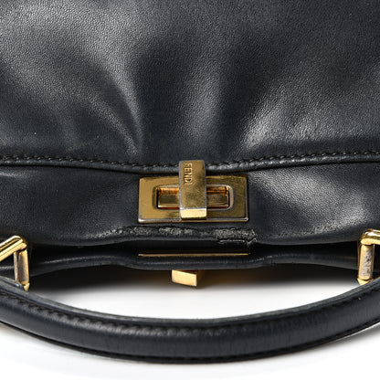 Fendi Nappa Mini Peekaboo Iconic Satchel Black 10 of 16