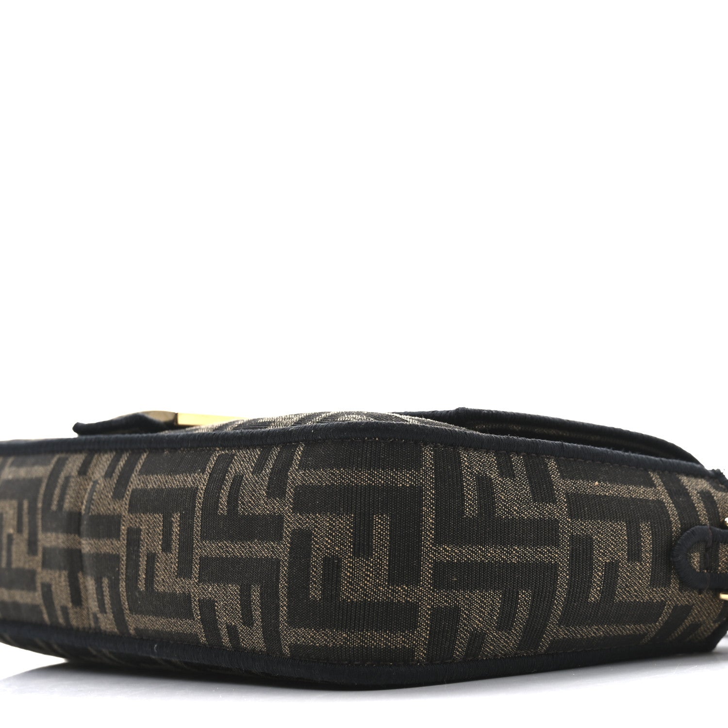 Fendi Fabric Jacquard FF 1974 Medium Baguette Tobacco Moro Black 10 of 10