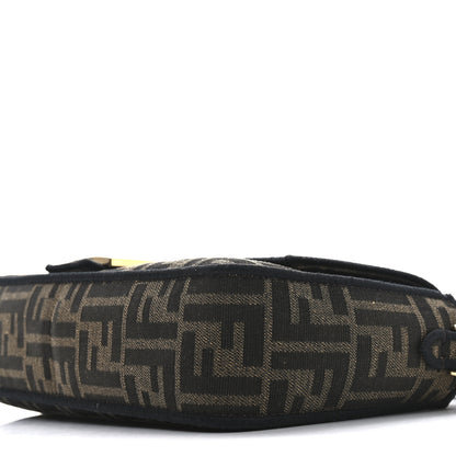 Fendi Fabric Jacquard FF 1974 Medium Baguette Tobacco Moro Black 10 of 10