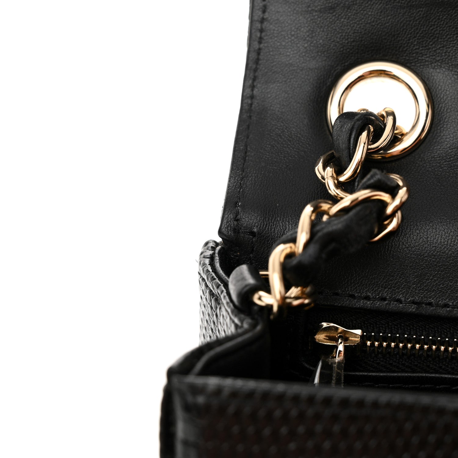 Chanel Lizard Mini Rectangular Flap Black 18 of 19