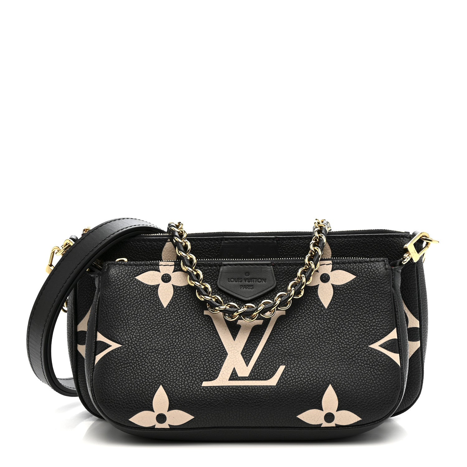 Louis Vuitton Empreinte Monogram Giant Multi Pochette Accessories Black Beige 1 of 11