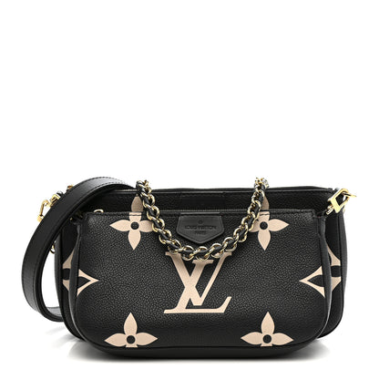 Louis Vuitton Empreinte Monogram Giant Multi Pochette Accessories Black Beige 1 of 11