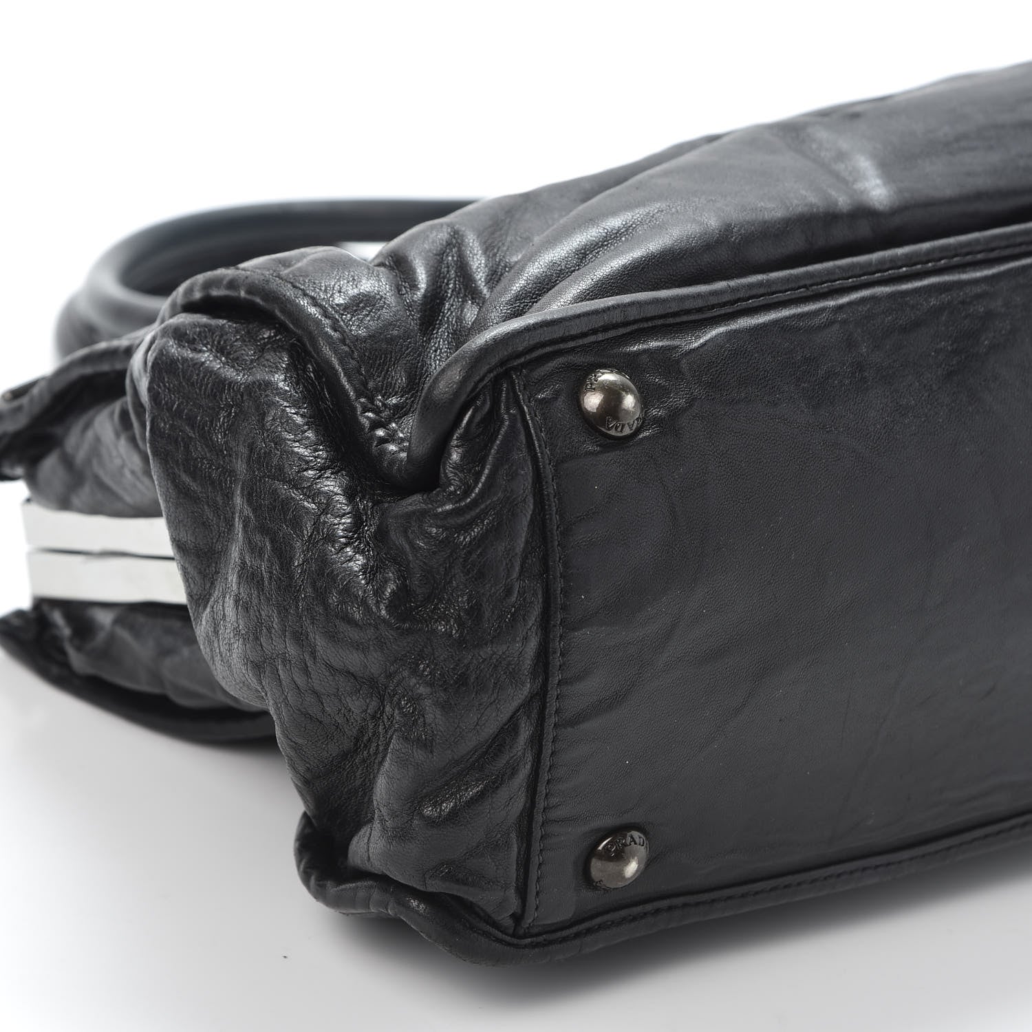 Prada Nappa Antique Tote Black 5 of 9