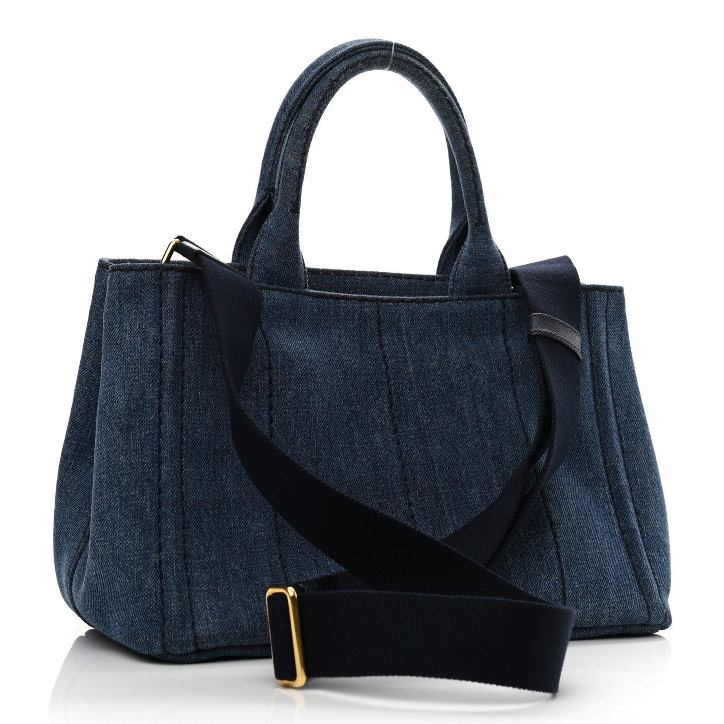 Denim Small Logo Tote Bleu