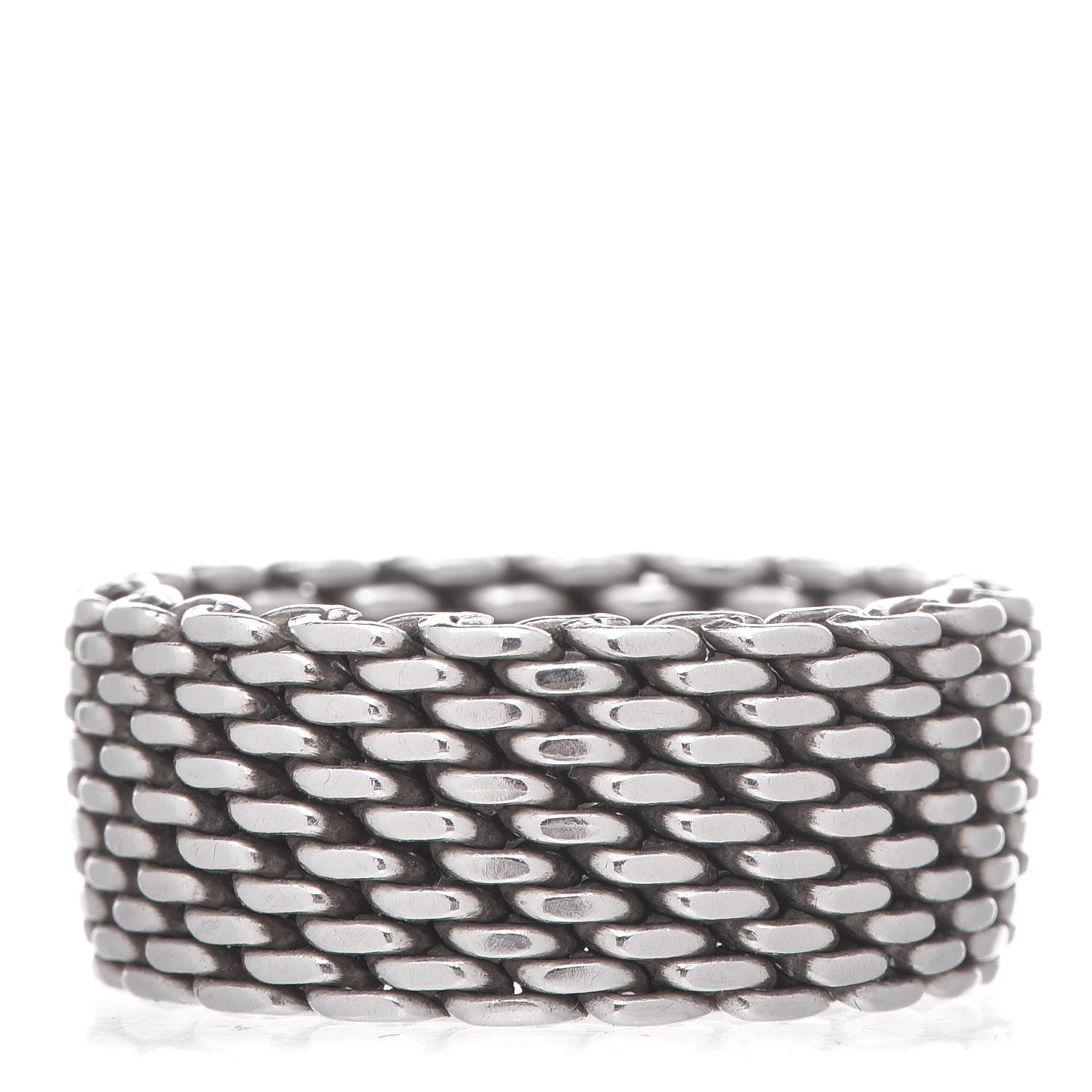 Tiffany Sterling Silver Somerset Mesh Ring 60 9 1 of 4