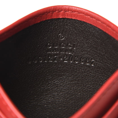 Gucci Calfskin Matelasse GG Marmont Card Holder Hibiscus Red 6 of 8