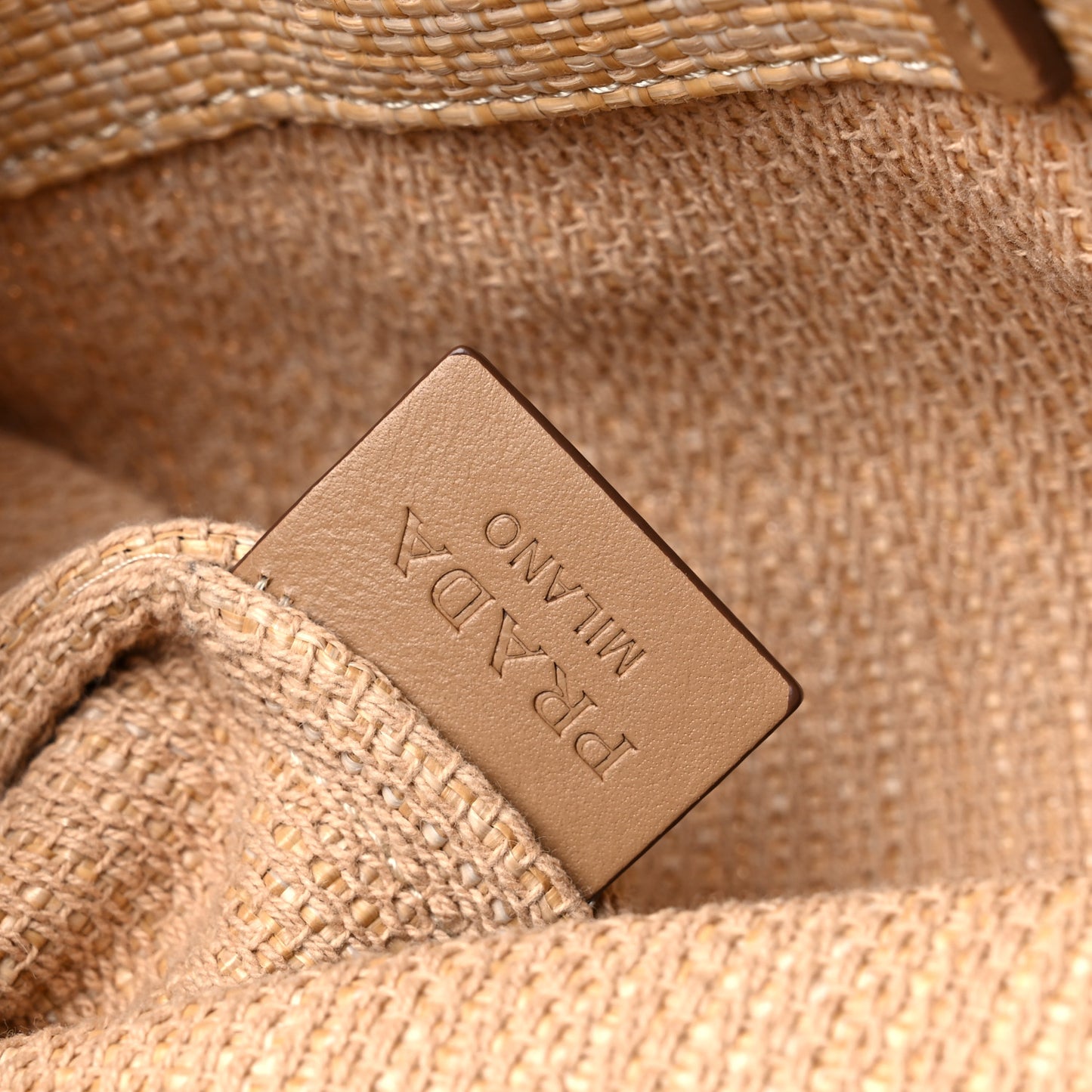 Raffia Logo Tote Naturale