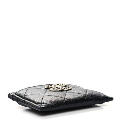 Chanel Caviar Quilted Crystal Card Holder Black 4 of 9