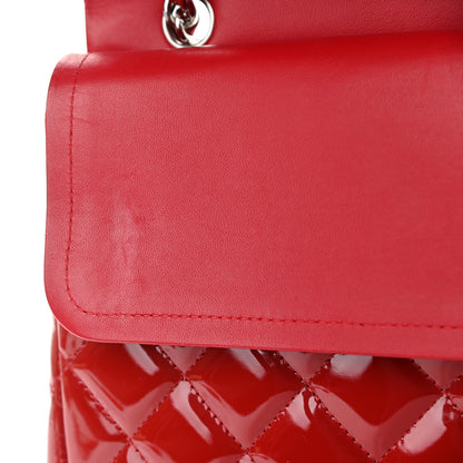 Chanel Patent Quilted Maxi Double Flap Red 12 of 14