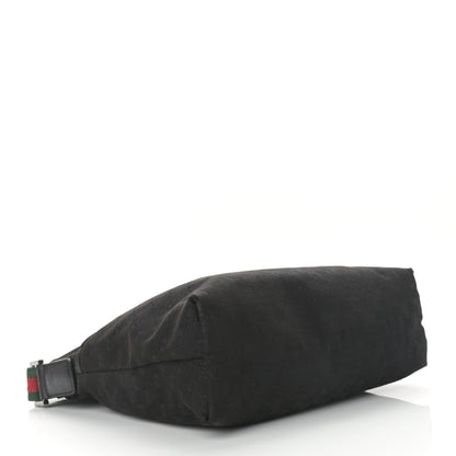 Gucci Monogram Web Medium Flat Messenger Bag Black 4 of 12