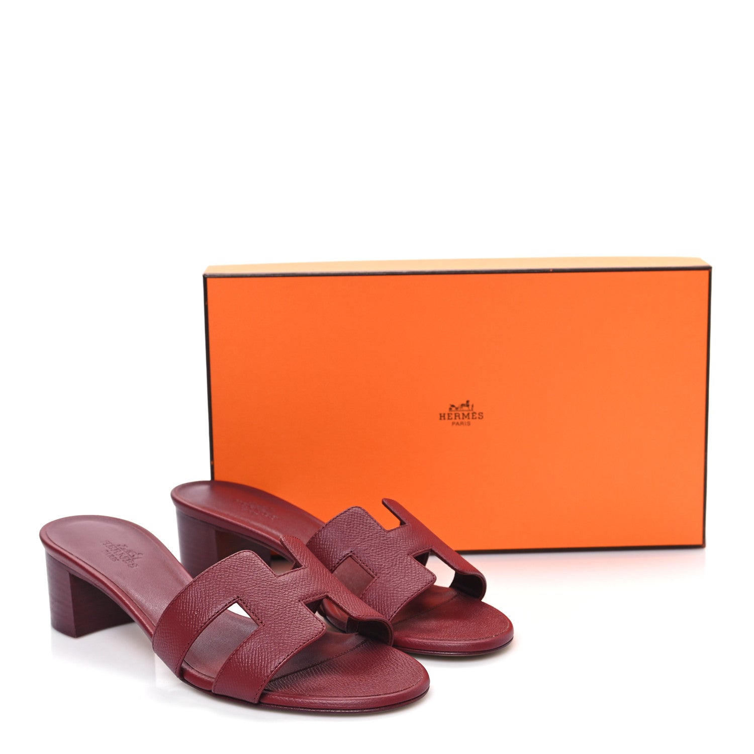 Hermes Epsom Oasis Sandals 36 Rouge H 9 of 9
