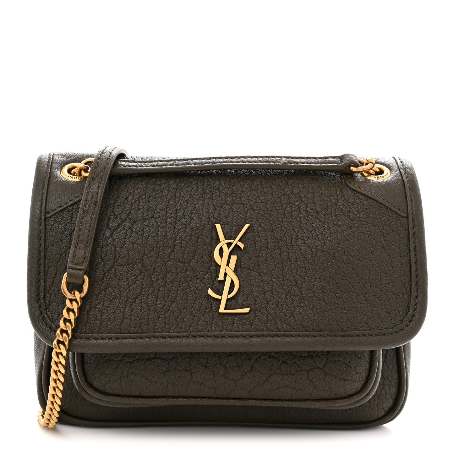 Grained Lambskin Monogram Mini Niki Chain Satchel Light Musk