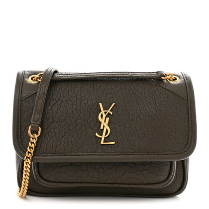 Saint Laurent Grained Lambskin Monogram Mini Niki Chain Satchel Light Musk 1 of 11