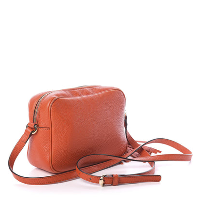 Gucci Pebbled Calfskin Small Soho Disco Bag Sun Orange 3 of 9
