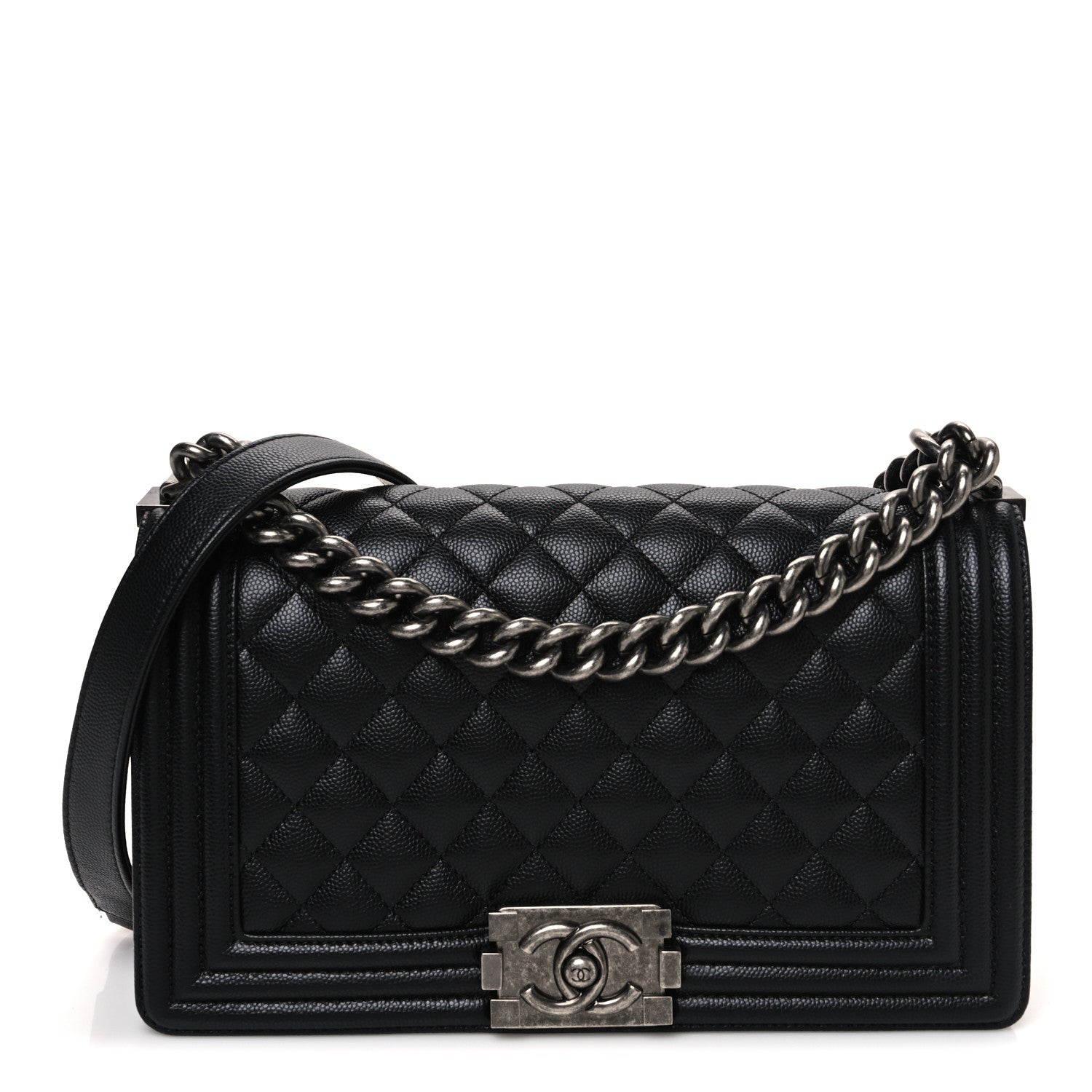 Chanel Caviar Quilted Medium Boy Flap Black 1 of 11