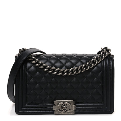 Chanel Caviar Quilted Medium Boy Flap Black 1 of 11