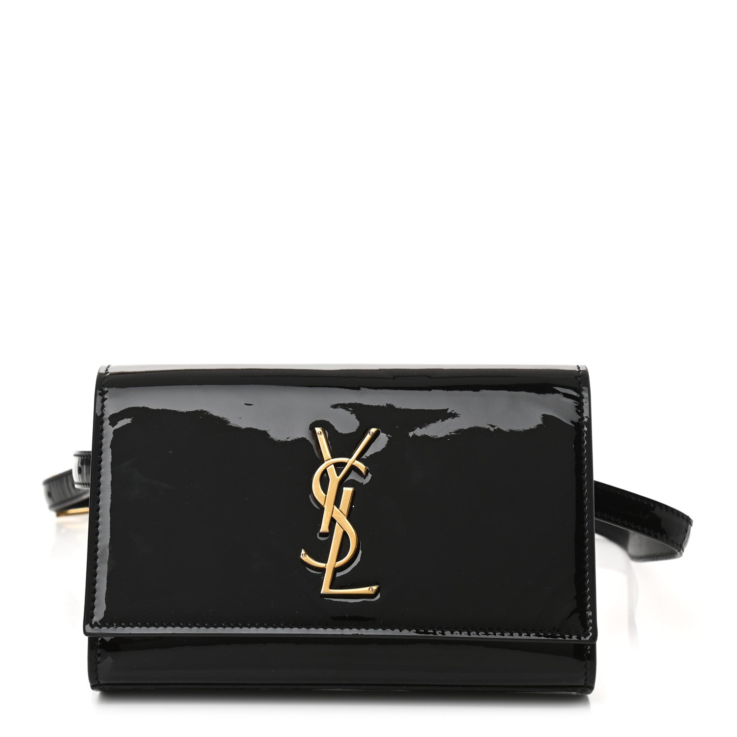Saint Laurent Patent Monogram Kate Belt Bag Black 1 of 8
