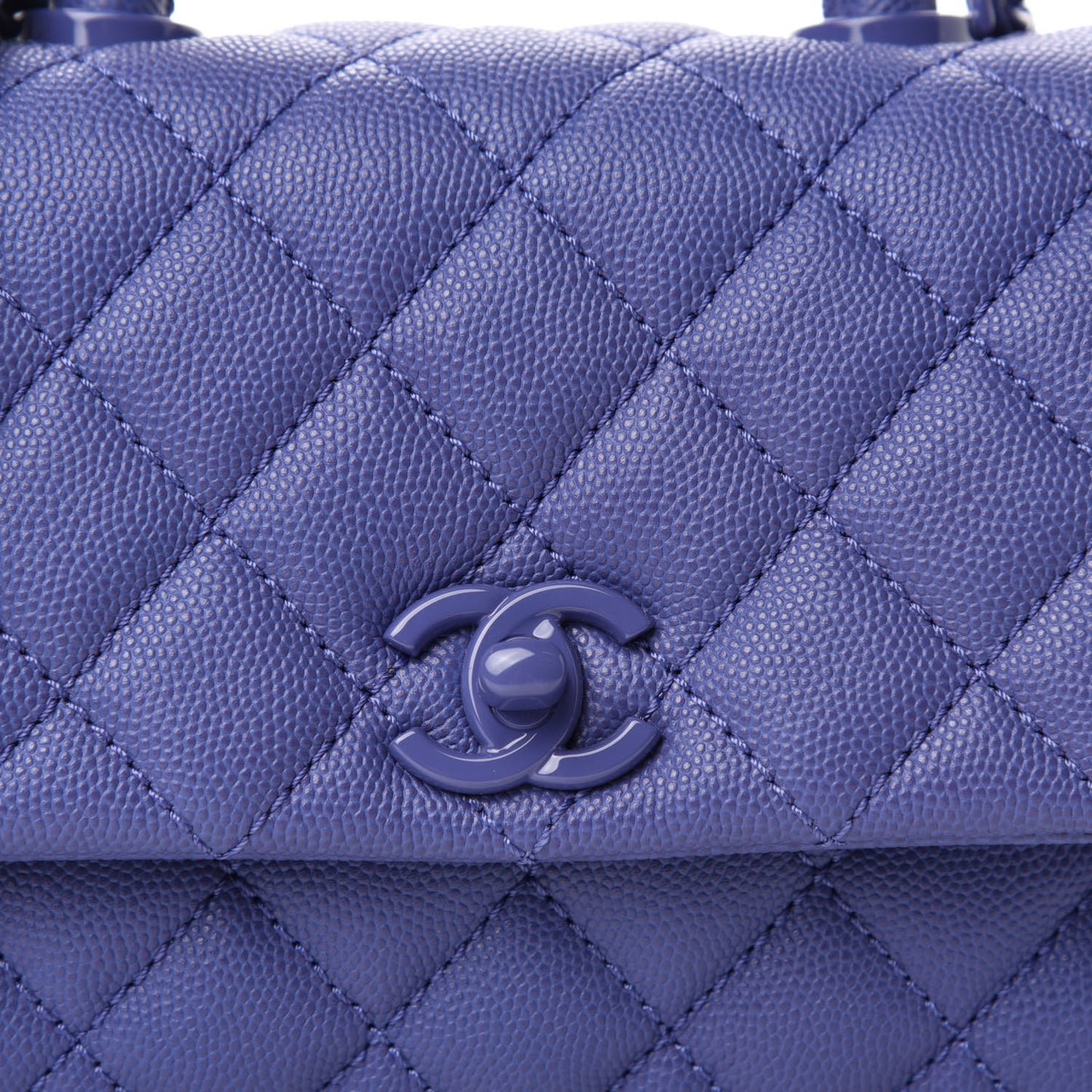 Caviar Quilted Incognito Extra Mini Coco Handle Flap Blue