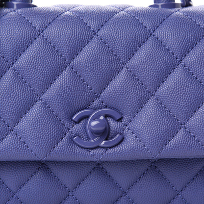 Chanel Caviar Quilted Incognito Extra Mini Coco Handle Flap Blue 10 of 10