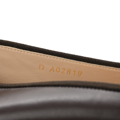 Chanel Lambskin Cap Toe CC Ballerina Flats 40 Brown Black 9 of 9