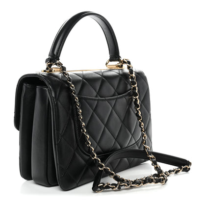 Chanel Lambskin Quilted Small Trendy CC Dual Handle Flap Bag Black 3 of 11