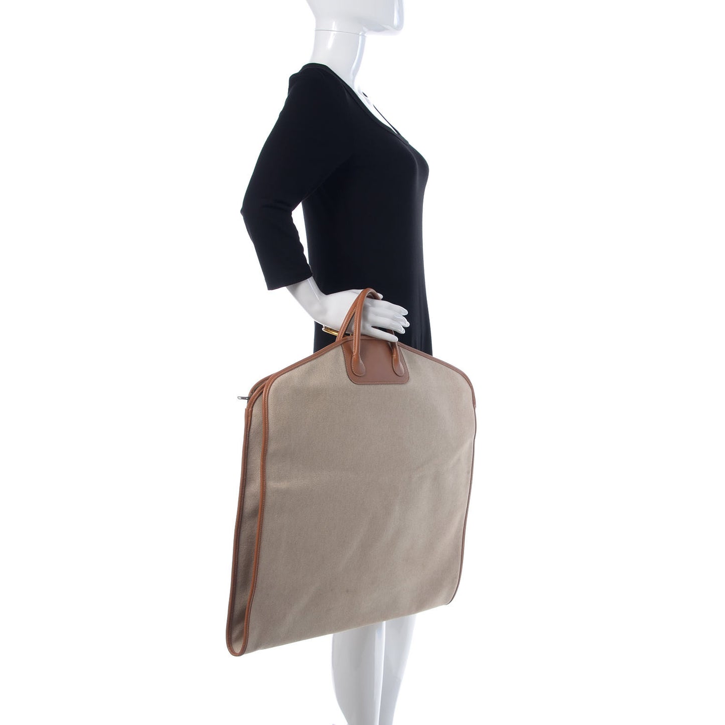 Toile Vache Calfskin Garment Bag Natural