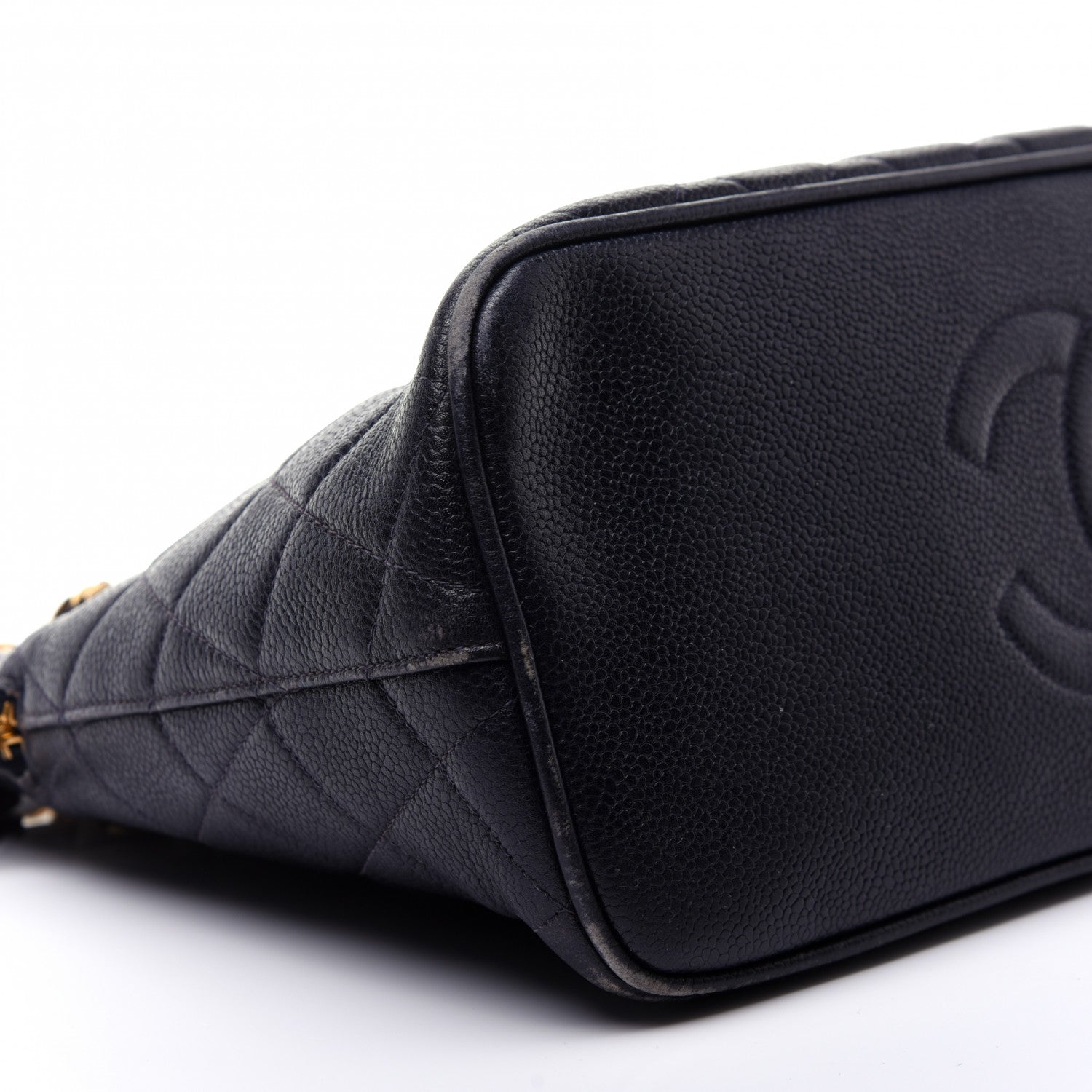 Chanel Caviar CC Tote Navy 6 of 16