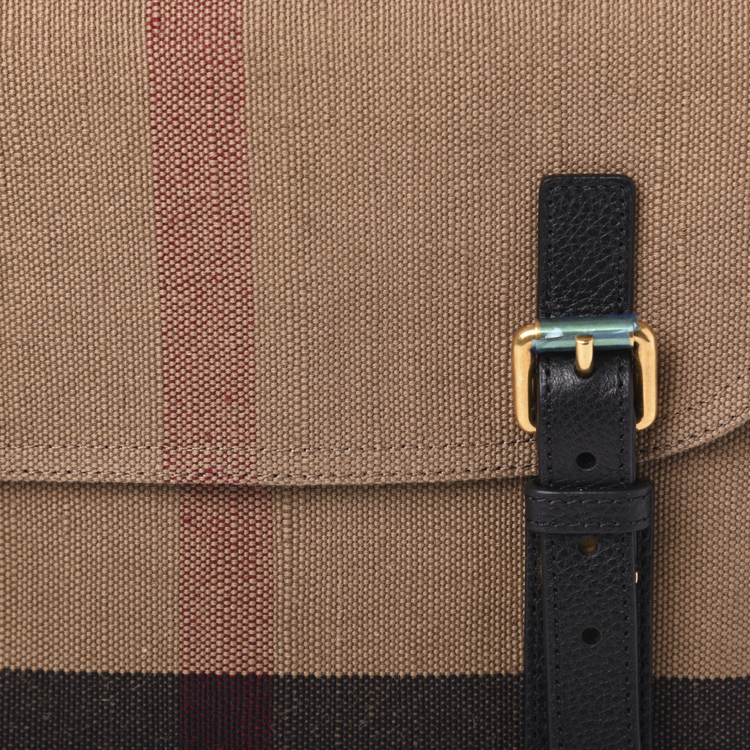Burberry Canvas Mega Check Large Baildon Messenger Bag Black 9 of 9