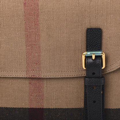 Burberry Canvas Mega Check Large Baildon Messenger Bag Black 9 of 9
