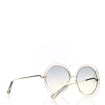 Chloe Oversize Round Carlina Oversized Round Sunglasses CE114S Gold Grey Metallic 4 of 7