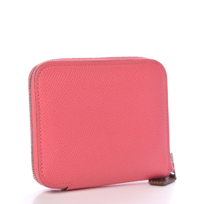 Hermes Epsom Silk'In Compact Wallet Rose Azalee 3 of 7