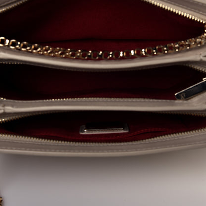 Christian Louboutin Calfskin Large Triloubi Paris Spikes Chain Bag Beige 4 of 4
