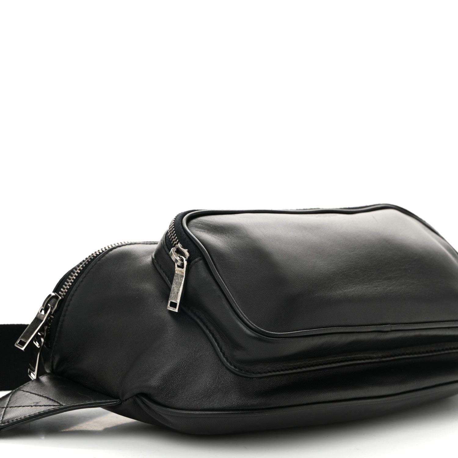 Saint Laurent Lambskin Subway Belt Bag Black 9 of 11