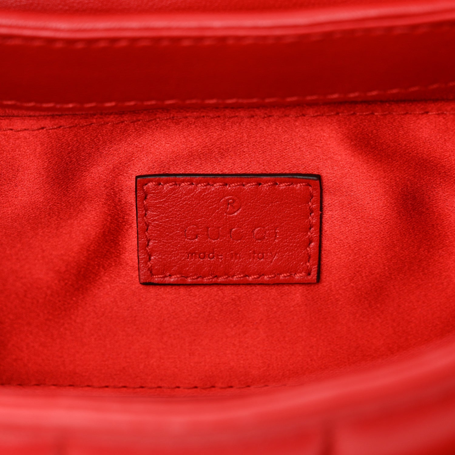 Gucci Nappa Vertical Matelasse Small Maxi Horsebit Chain Shoulder Bag Beret Red 6 of 12