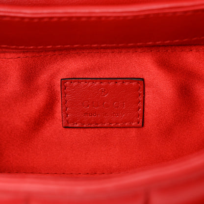 Gucci Nappa Vertical Matelasse Small Maxi Horsebit Chain Shoulder Bag Beret Red 6 of 12