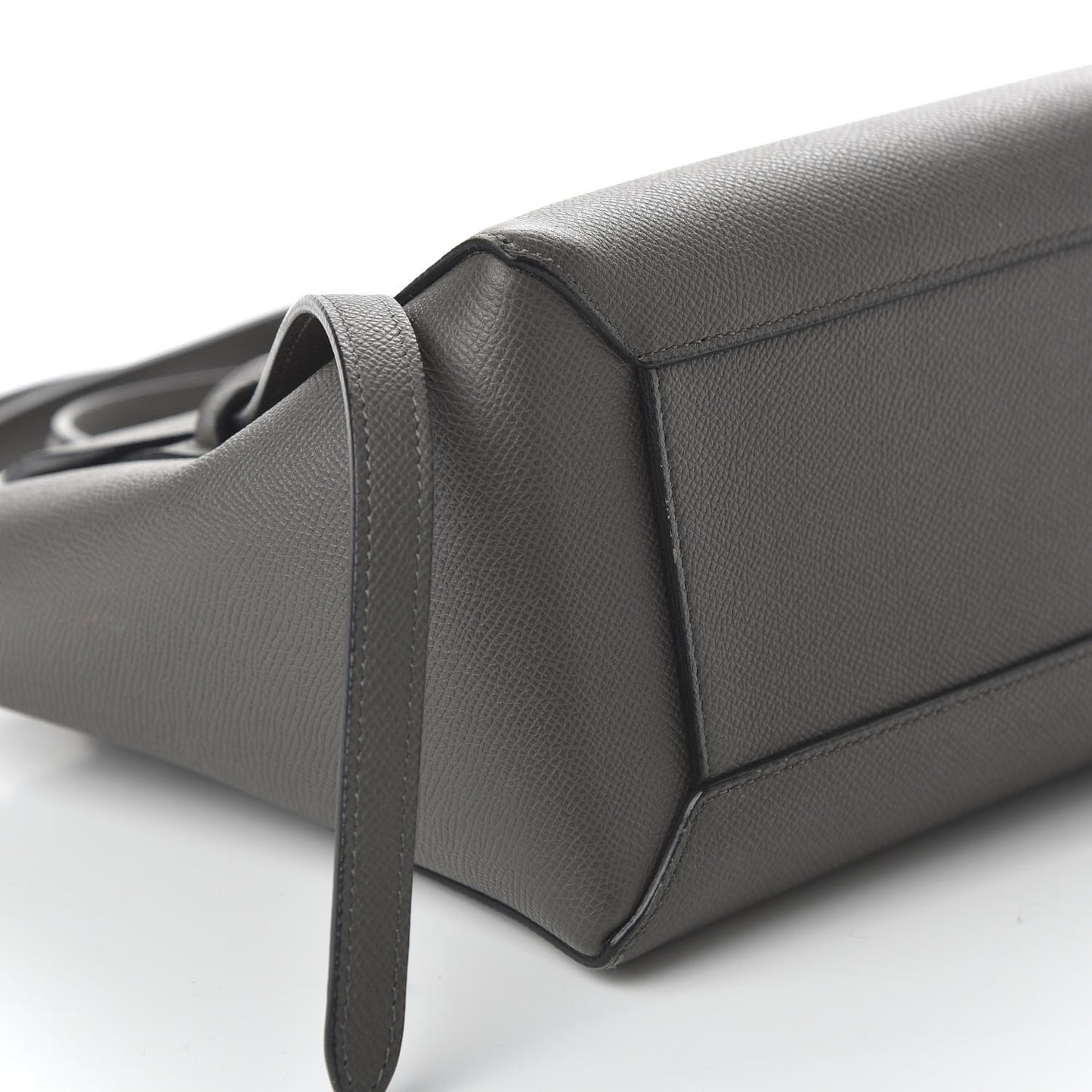 Grained Calfskin Micro Belt Bag Grey