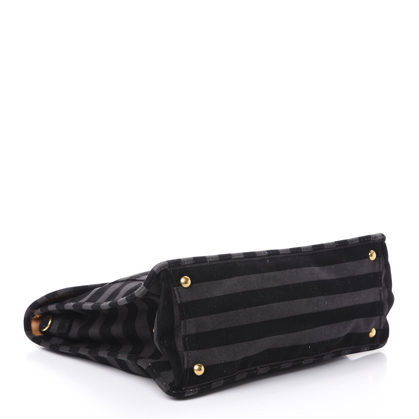 Canvas Canapa Righe Striped Top Handle Satchel Gendarme