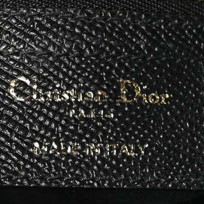 Christian Dior Grained Calfskin Saddle Bag With Strap Black 6 of 10