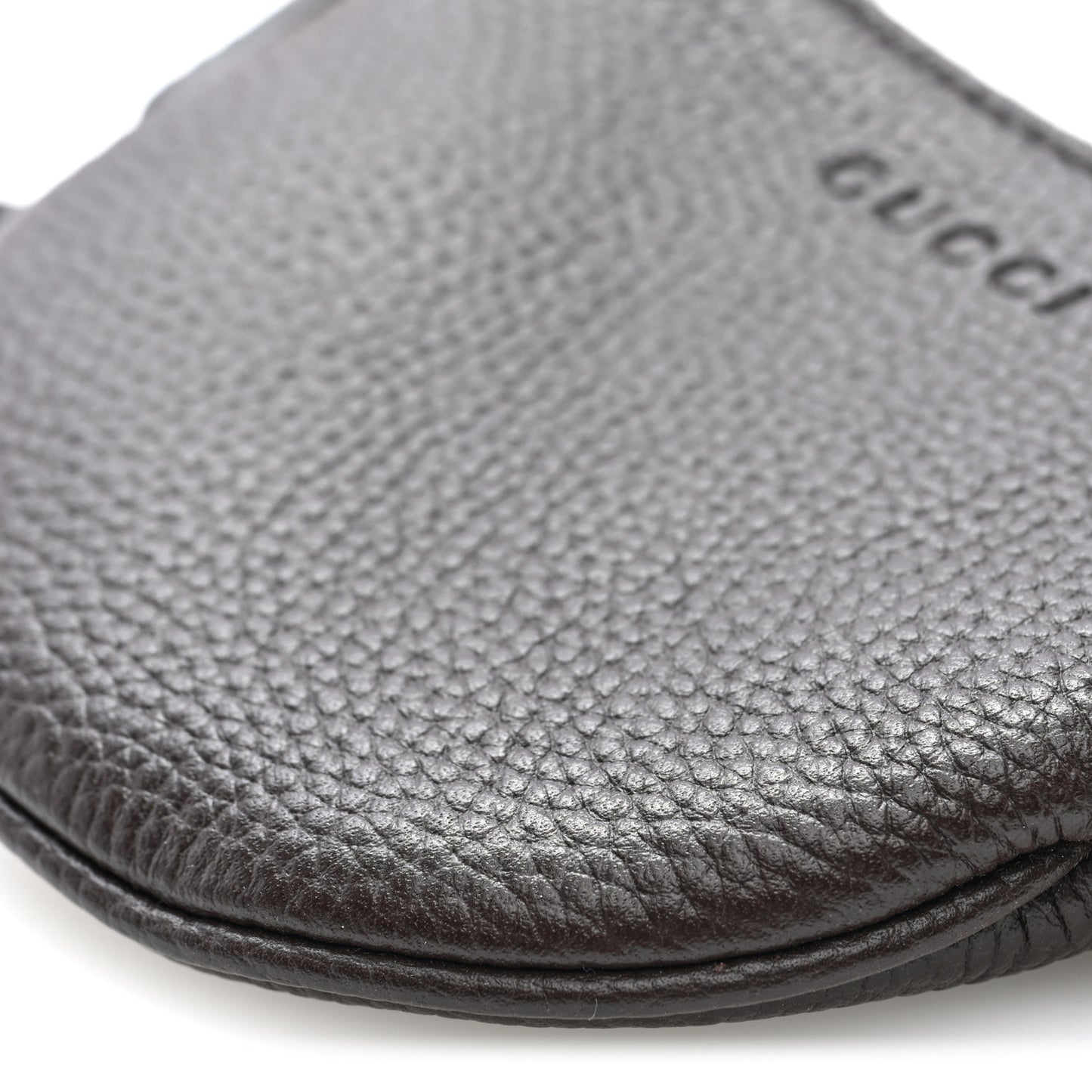 Pebbled Calfskin Mini B Shoudler Bag Brown