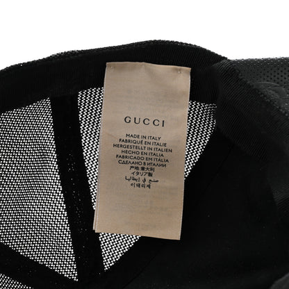 Gucci Calfskin Mesh GG Tennis Embossed Gary Baseball Hat M Black 18 of 18